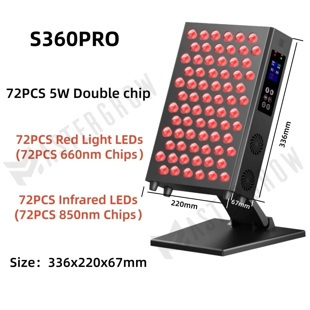 Double Chip Timing Led Red Light Therapy Panel Lamp 660Nm near Infrared Therapy Light 850Nm LED Beauty Devices for Face and Body