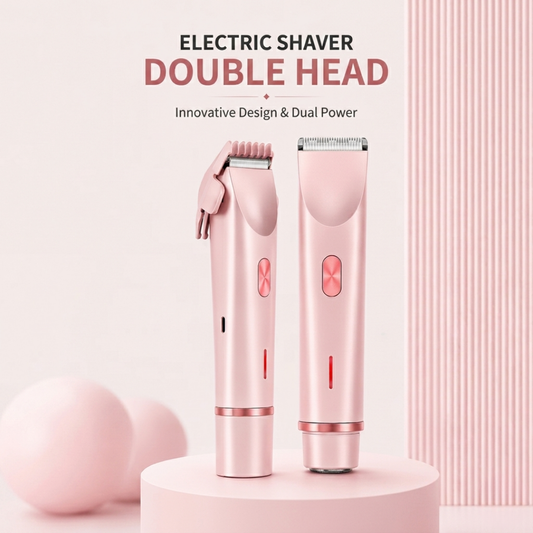 2-in-1 Electric Shaver for Women – Facial & Body Hair Remover