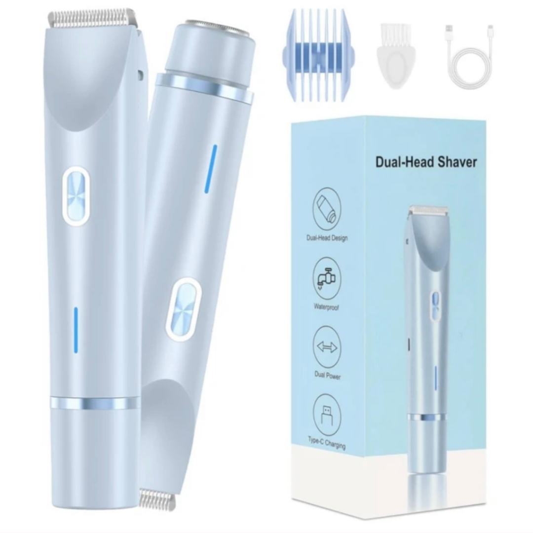 2-in-1 Electric Shaver for Women – Facial & Body Hair Remover