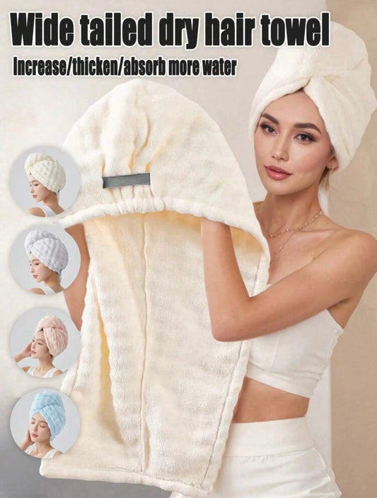 Microfiber Hair Towel Cap | Fast Drying and Frizzless