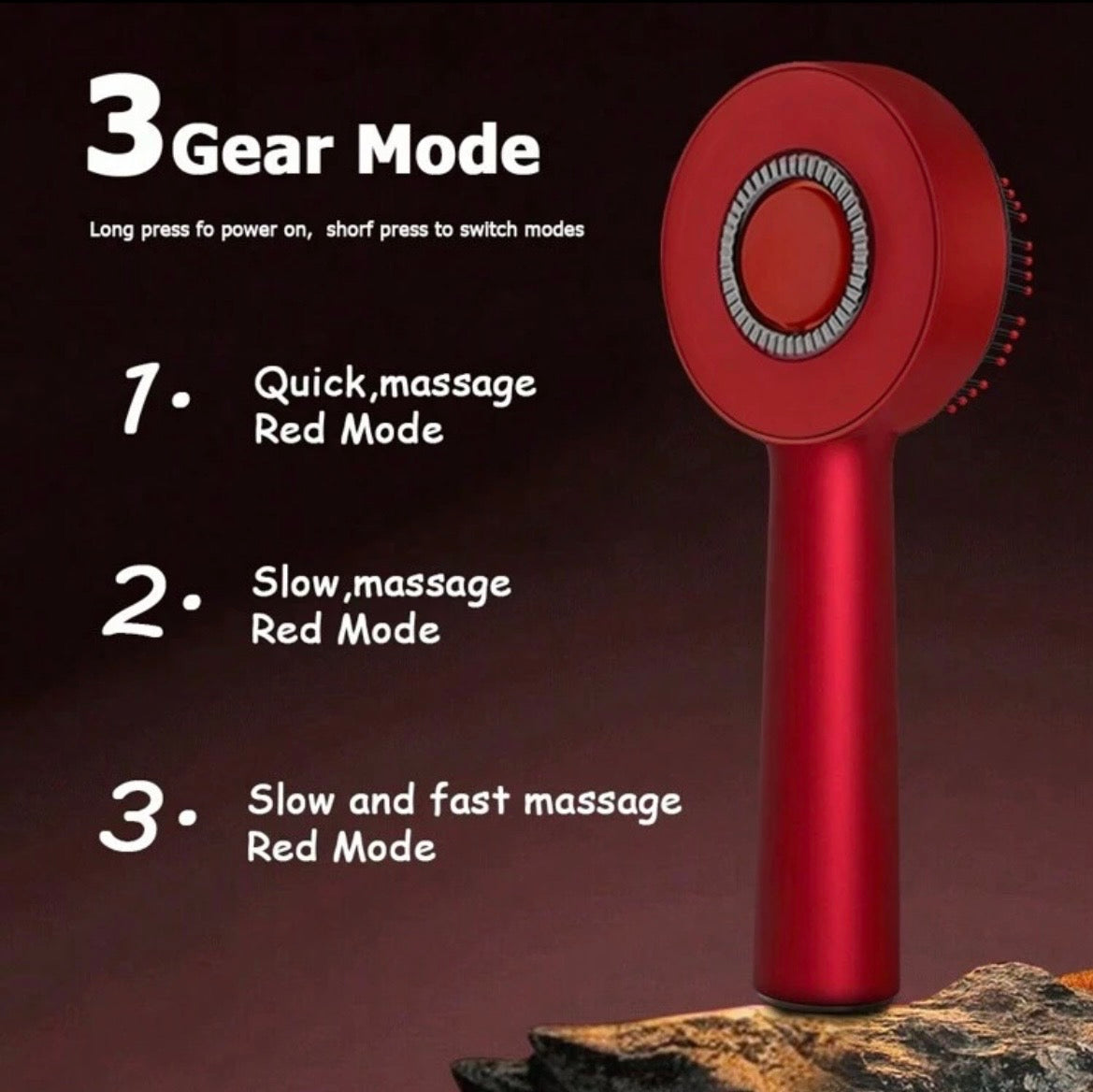 Portable Electric Hair Massager with 3 Speeds