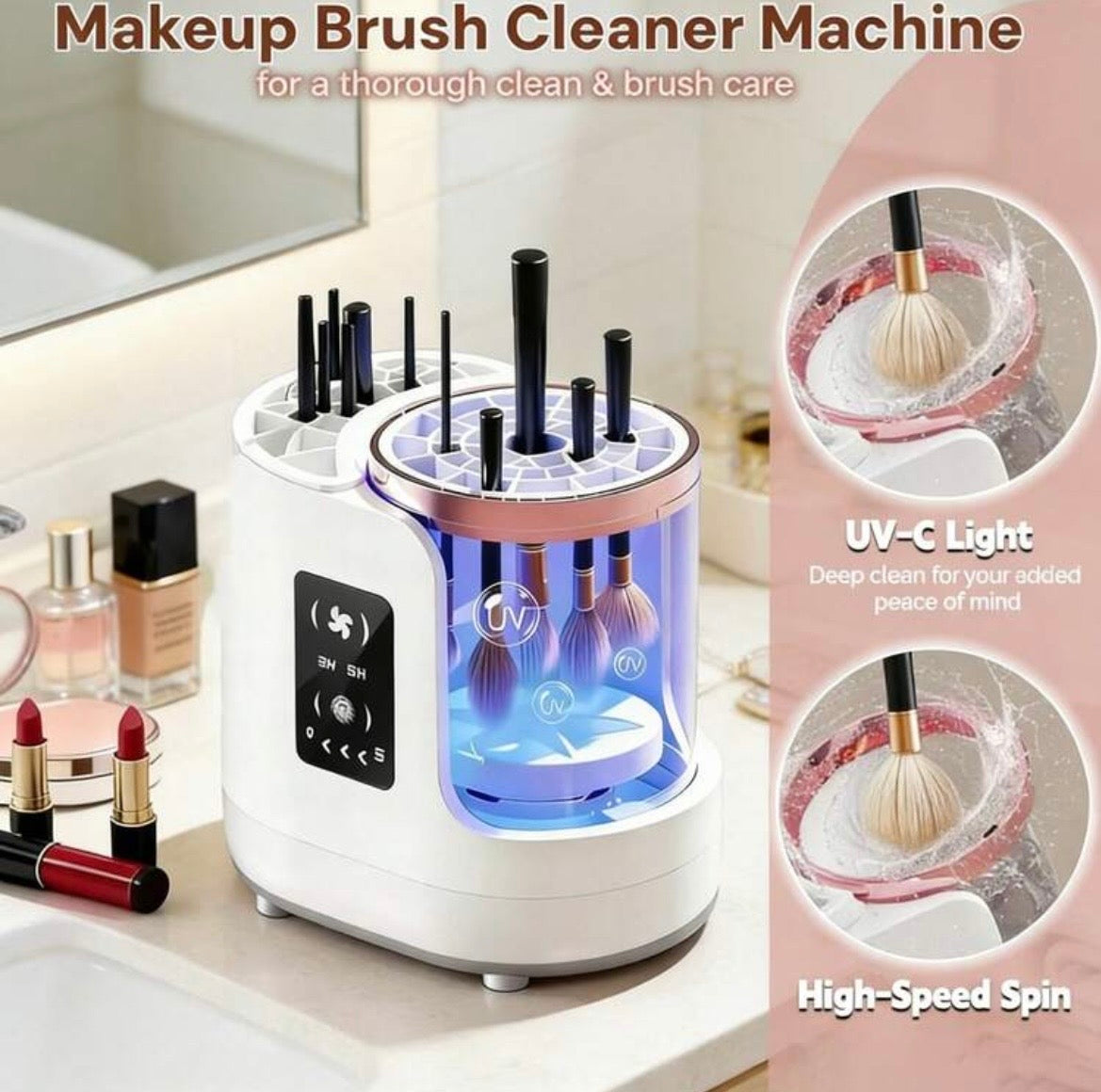 Automatic Makeup Brush Cleaner | Cleans and Dries in Minutes