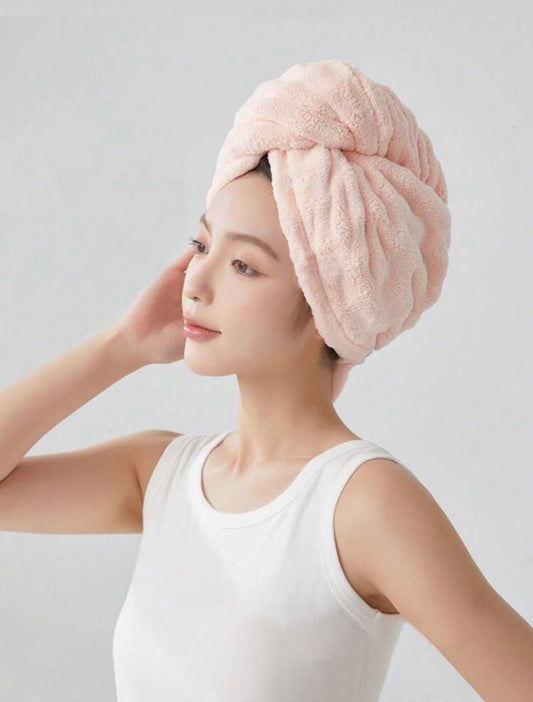 Microfiber Hair Towel Cap | Fast Drying and Frizzless