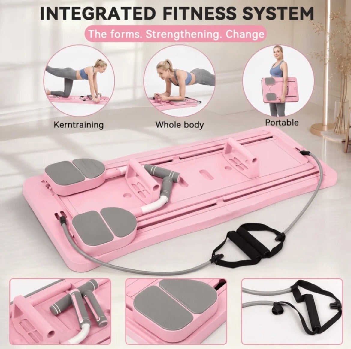 Reformer Foldable Pilates Board 4 in 1 for Home