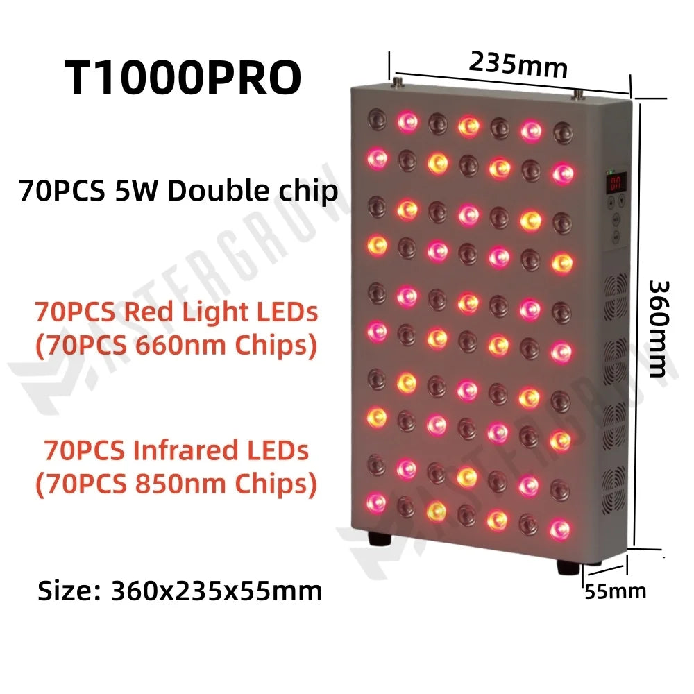 Double Chip Timing Led Red Light Therapy Panel Lamp 660Nm near Infrared Therapy Light 850Nm LED Beauty Devices for Face and Body